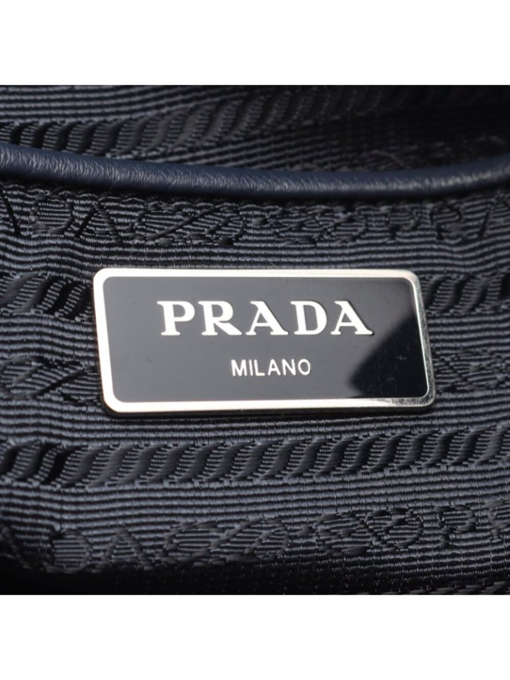 Prada Backpack Navy Nylon Saffiano Leather Triangle Logo - Picture 4 of 12